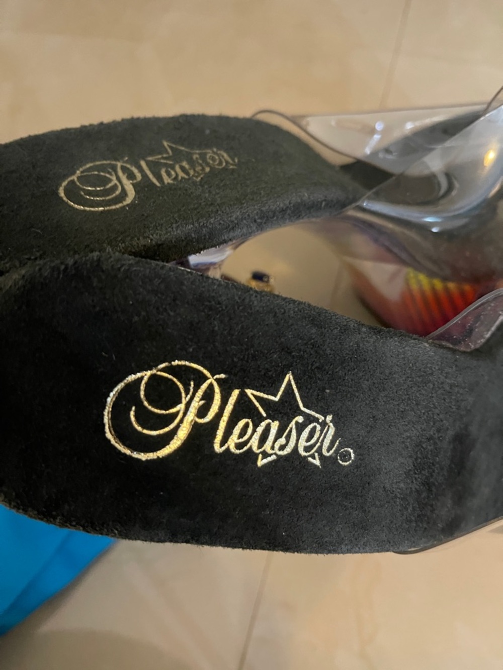 Pleaser Adore 701SRS Clear platform Heels in Rainbow size 11 - Picture 5 of 11